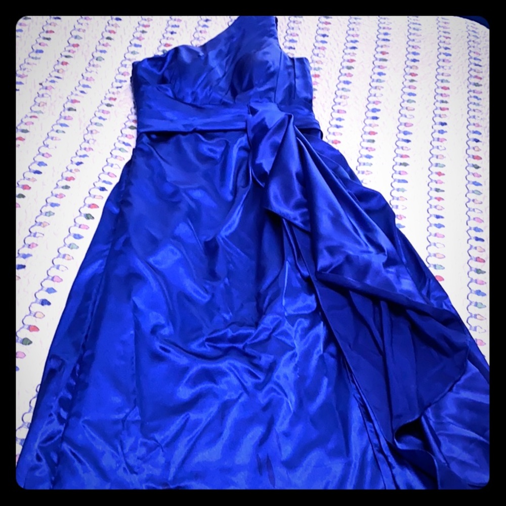 Royal blue evening dress